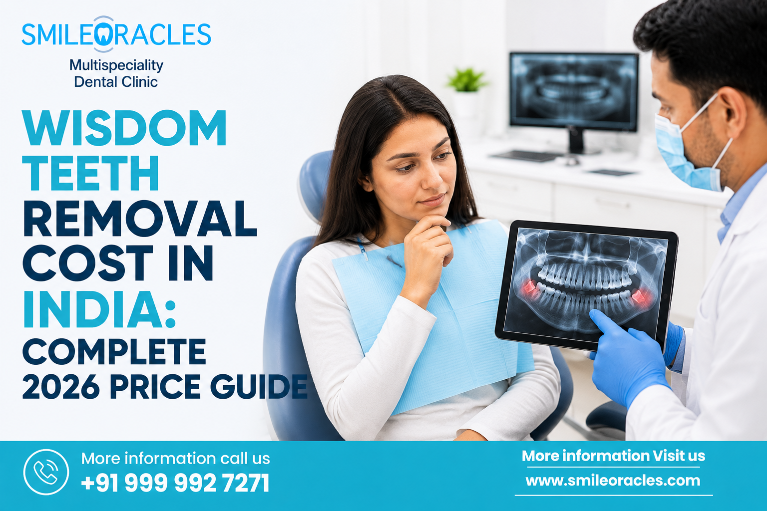 Dentist performing wisdom teeth removal procedure on a patient using modern dental tools to safely extract an impacted wisdom tooth in a clean and advanced dental clinic